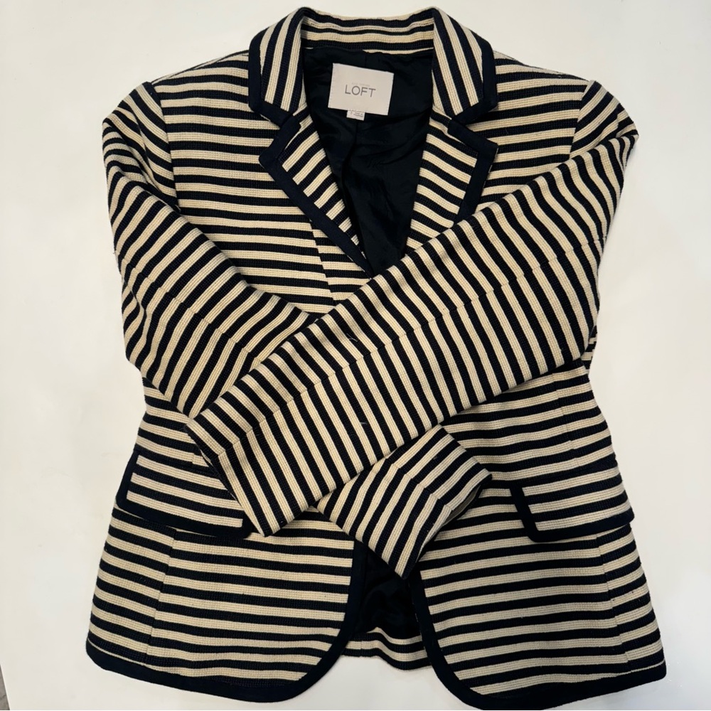 Loft striped blazer